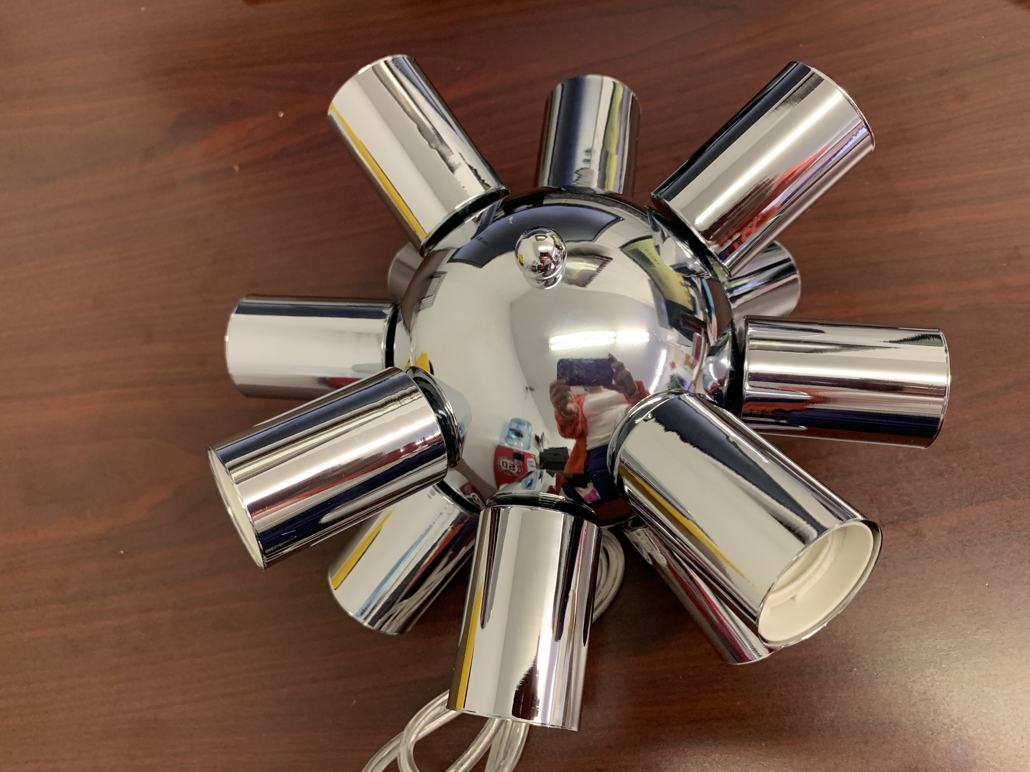 Ceiling Lamp Wrought Iron Plating Chrome Living Room Dining Room Bedroom Chrome