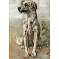 thumbnail image 2 of Vincenzo Gemito 18x24 Black Ornate Framed Double Matted Museum Art Print Titled: Sitting Dog (1913), 2 of 5