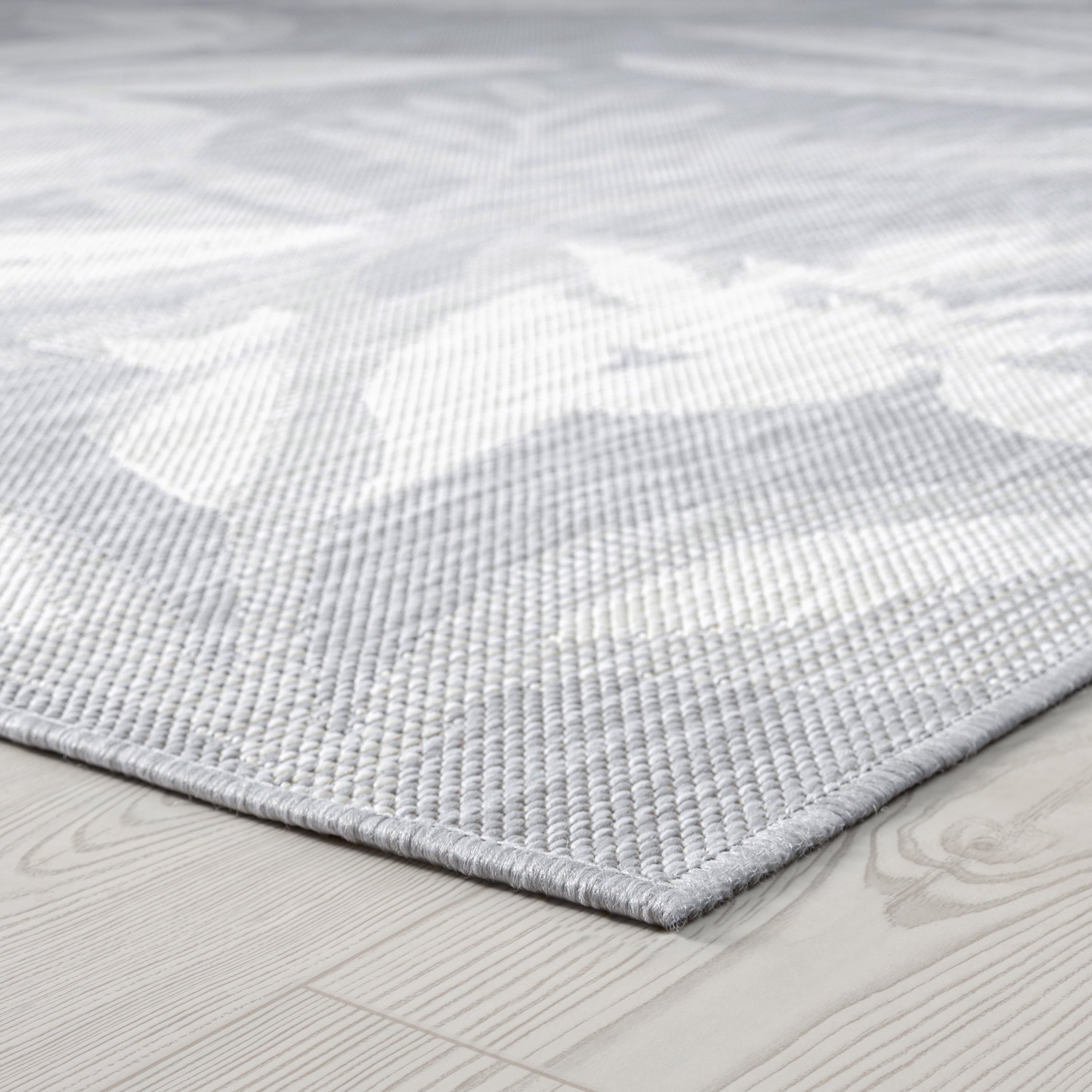 5x8 Water Resistant, Indoor Outdoor Rugs for Patios, Front Door Entry, Entryway, Deck, Porch, Balcony | Outside Area Rug for Patio | Gray, Floral | Size: 5'3'' x 7'3''