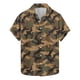 thumbnail image 1 of Camisa de los Hombres Y Conjuntos Cortos Hawaiano Tropical de Camuflaje Imprimir Manga Corta Solapa, Ligera Tela de Rebote de Cuatro Lados para la Playa Y las Vacaciones, 1 of 5