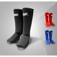 thumbnail image 2 of RAD Shin Guards MMA Elastic Cloth Shin & Instep Padded Guards Protective Kickboxing Black (Pair) Small, 2 of 4