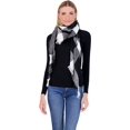 thumbnail image 2 of Plaid Blanket Scarf Winter Warm Fall Scarfs for Women, Lightweight Woven Soft Oversized Stylish Tartan Scarves Shawl Wraps for Women (Black Grey White Plaid), 2 of 3