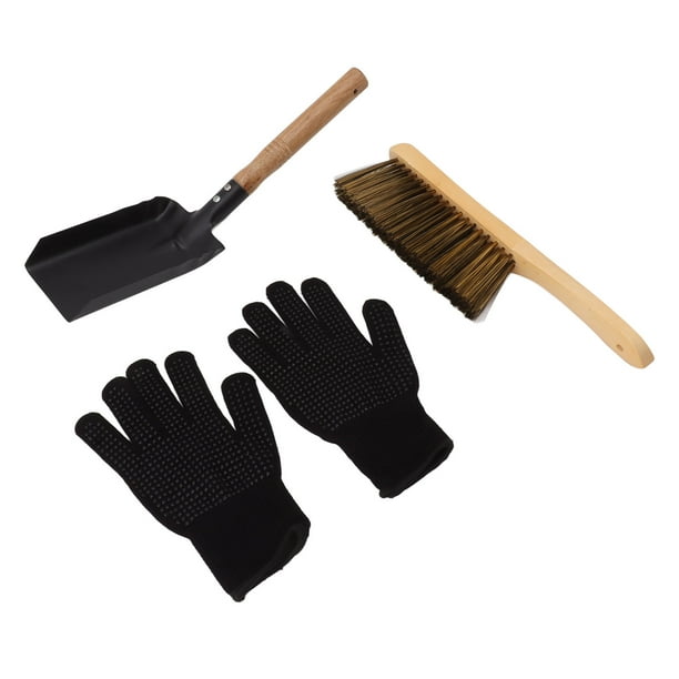 Juego De Pincel De Pala De Chimenea, Chimeneas De Luz Herramientas Limpias De Cerdas Suaves A Prueba De Polvo Resistente A Los Arañazos Con Guantes De Silicona Para El Hogar