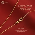 thumbnail image 5 of Ioka - 14K Yellow Solid Gold 0.5mm Box Chain Necklace with Spring Ring Clasp - 18", 5 of 9