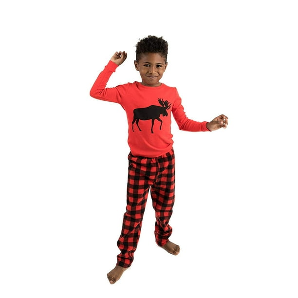 Leveret Leveret Kids & Toddler Boys Girls Cotton Top & Fleece Pants 2