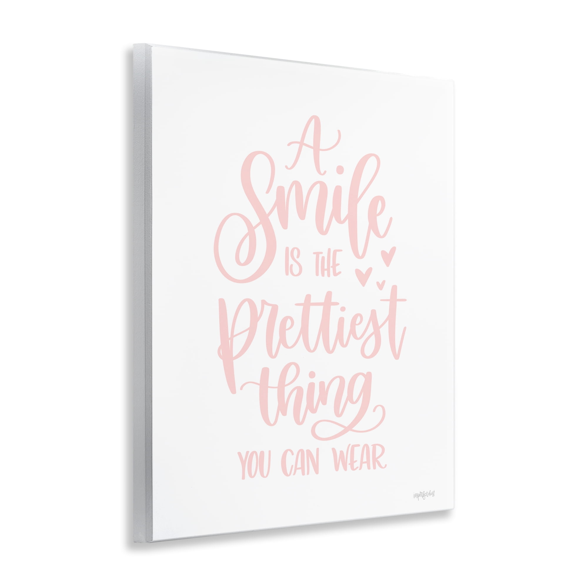 Stupell Industries Smile is Prettiest Thing Typography Painting Unframed Art Print Wall Art, 11 x 14