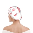 thumbnail image 6 of Yiaed Pink Hearts Print Reusable Shower Cap & Bath Cap & Lined, Oversized Waterproof Shower Caps Designed for all Hair Lengths, 6 of 7