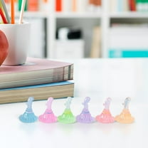 Loyerfyivos 6PCS Luminous Mini Resin Pumpkins Halloween Miniature Pumpkins Glow in The Dark, Fake Tiny Pumpkins Vegetables Figures for Halloween Party Dollhouse DIY Craft Table Home Decor (Color Rand