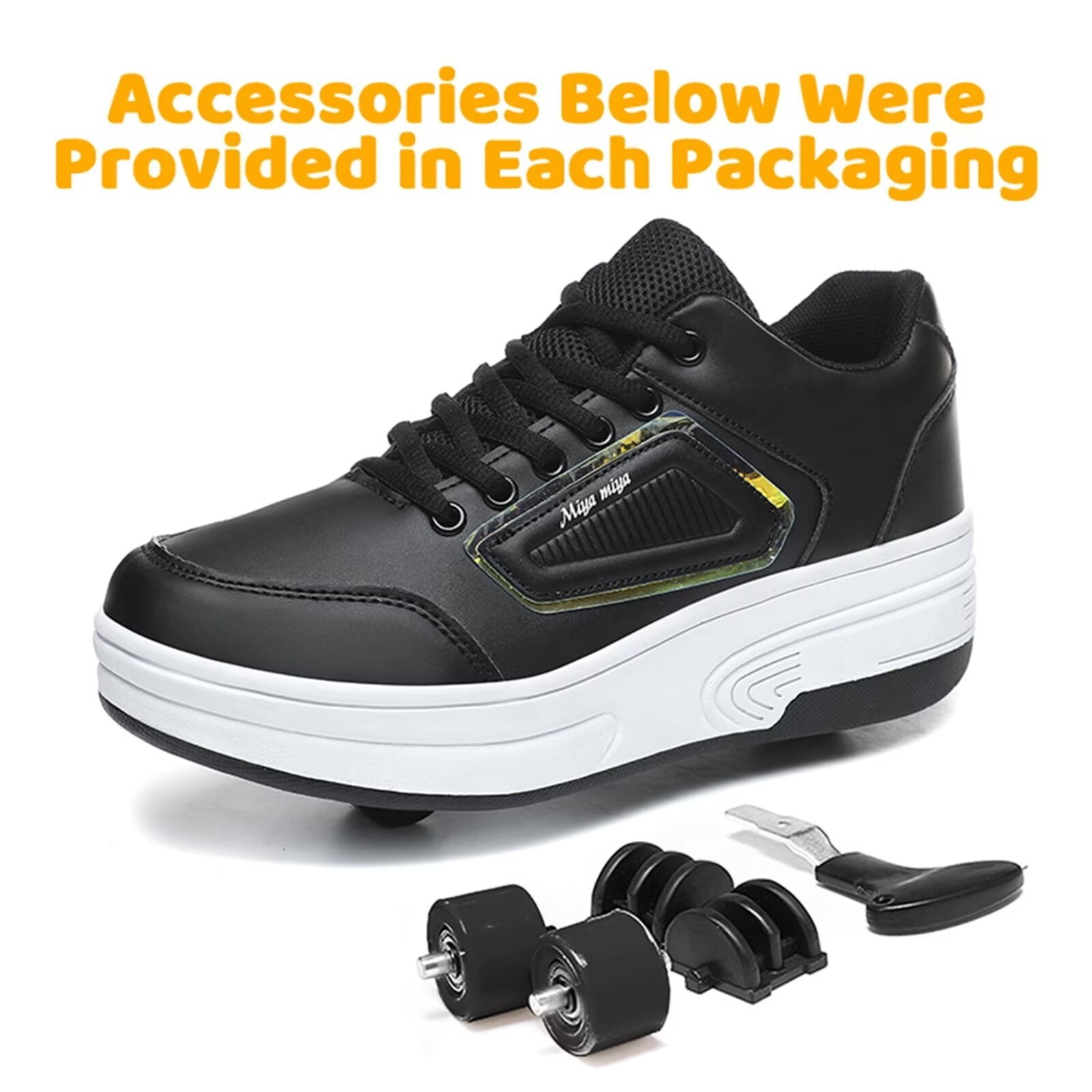 Yunkctuk Children's Roller Skating Sneakers, Boys and Girls' Roller Skating Sneakers, Children's Fashion Versatile Roller Skating Shoes.