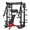 Black with Red Bench, variant on RitKeep PMAX-4750 Smith Machine with RAB3000 Bench , Jammer Arms and Leg Press Board, 1800lb Squat Rack