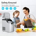 Zstar Countertop Nugget Ice Maker, Max 44Lbs/Day, Self Cleaning, Auto Water Refill, Portable Ice
