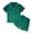 Green, variant on Girls Pajamas Satin Pajama Set Silk Pjs Short Sleeve Sleepwear, Gift for Sleepover Parties Kids 4-14T