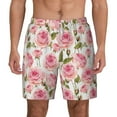 thumbnail image 3 of Uemuo Rose Flowers Pattern Mens Swim Trunks Quick Dry Board Shorts with Mesh Lining, Stretch Beach Shorts Quick Dry No-Chafing Board Shorts-XX-Large, 3 of 9
