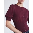 thumbnail image 4 of Scoop Women's Short Sleeve Rib Cardigan Sweater, Sizes XS-XXL, 4 of 4