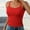 Red, variant on SHITINN Women Spaghetti Strap Neck Ribbed Tank Tops Slim Fitted Camisole Basic Sleeveless Layering Shirts Womens Running Tops Blouses Women Athletic Tops for Women Pack 2 Lane Top Athletic Crop