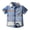 Light Blue, variant on TIREOW Boys Plaid Shirt Kids Short Sleeved Button Down Casual Shirts Summer Thin Outwear Shirts Casual Lapel Shirts Tops