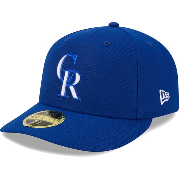 Men's New Era  Royal Colorado Rockies White Logo-Low Profile 59FIFTY Fitted Hat