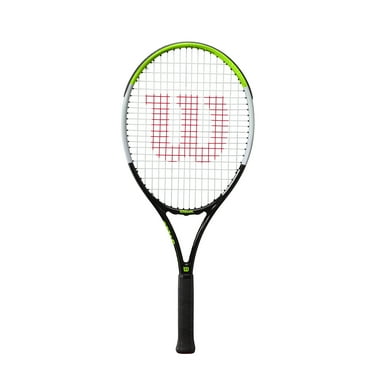Wilson Blade Feel 25" Junior Tennis Racket - Green & Black (Ages 9-10), 100 sq in, 9.1oz