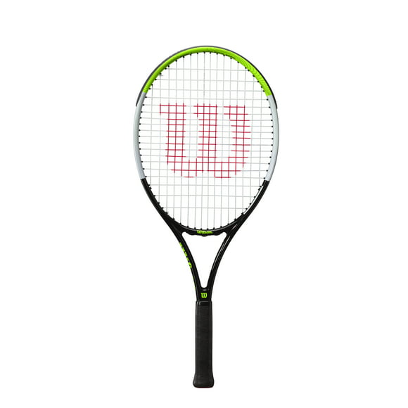 Wilson Blade Feel 25" Junior Tennis Racket - Green & Black (Ages 9-10), 100 sq in, 9.1oz