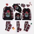 thumbnail image 1 of Pijamas familiares navideños a juego, conjuntos de pijamas de manga larga, gafas de sol, Papá Noel, negro, Navidad en julio, 1 of 4