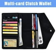 thumbnail image 2 of HAWEE Envelope Business Card Case Multiple Slots Black Wallet Clutch for Men and Women Cash/ ID/ Credit Card/ Smartphone/Checkbook, 2 of 7