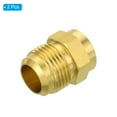 thumbnail image 3 of Uxcell 5/8 SAE Male Thread Brass Flare Tube Fitting Pipe Adapter Connector for Plumbing HVAC Air Conditioner 2 Pack, 3 of 6