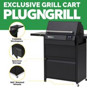 Turbo E Outdoor Electric Grill with Cart & Cover by PlugNGrill
