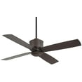 thumbnail image 5 of 4 Blade Ceiling Fan With Light Kit-18 Inches Tall And 52 Inches Wide-Smoked Iron Finish Minka Aire Fans F734l-Si, 5 of 6