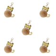 thumbnail image 3 of Youkk Soft Touch Keyring Portable And Adorable Key Chain Best Gifts Leather Cat Keychain Key Ring Suitable For Many Occasions Yellow 5Set, 3 of 6