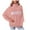 Pink, variant on Women Merry Sweaters Turtleneck Long Sleeve Letter Print Loose Knitted Pullover Merry Christmas Sweater