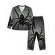 thumbnail image 1 of Fotbe Black Spiders Conjunto de Pijama de Manga Larga para Mujer con Estampado, Ropa de Dormir de 2 Piezas, Conjunto de Casa Suave y Cómodo con Bolsillos-Large, 1 of 7