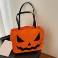 thumbnail image 4 of Women's Pumpkin Halloween Fashion Tote Bags Large Capacity Handbags Waterproof Messenger Shoulder Bags Purse, 4 of 6