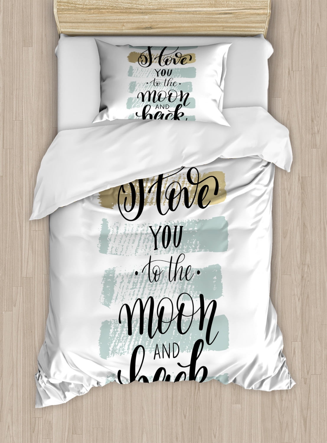 I Love You Duvet Cover Set Twin Size, I Love You to the Moon and Back