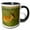 Black/White, variant on 3drose, White-tailed Deer, Eight Point Buck in Velvet, Tennessee 01, 11oz Two-tone Red Mug