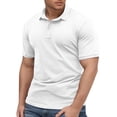 thumbnail image 3 of Yindaity Men’s X-Temp Short Sleeve Polo Shirt, Midweight Men's Shirt White,M, 3 of 4