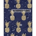 thumbnail image 5 of Pack of 2 Outdoor Pillow Covers, Abstract Yellow Pineapple Blue Background Waterproof Square Throw Pillowcase Cushion Decorative Pillow Covers for Couch Patio Tent, 20x20 in, 5 of 6