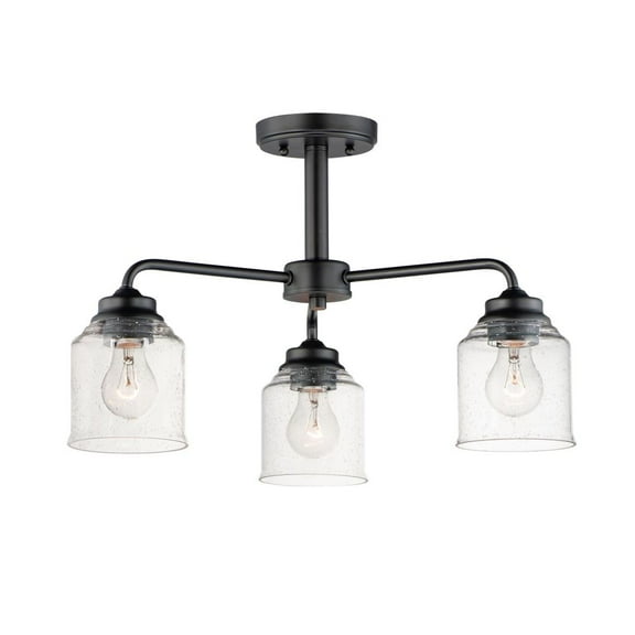 12260CDBK Maxim Lighting Acadia-Three Light Chandelier-20 Inches wide by 13.75 inches high-Black Finish -Traditional Installation