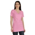thumbnail image 1 of Inkmeso Long Length Notch Neck Top For Women Basic Cotton Tee Shirt w/ Pocket Patch Legging Top, 1 of 7