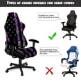 thumbnail image 4 of Jeiento American Flag Gaming Chair Cover 4 PCS Purple Camo Computer Chair Cover with Armrest Covers Easy to Install Universal Fit Slipcover for Office Computer Chairs, 4 of 7