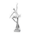 thumbnail image 4 of Estatuilla de poliresina con diseño de bailarina creativa, elegante adorno de escritorio para decoración del hogar Estilo B Blanco, 4 of 9