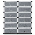 thumbnail image 1 of Mueble Modular para Zapatos Costway 12 Compartimentos PP Negro y Transparente 95x37x109cm, 1 of 10