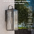 thumbnail image 3 of Lámpara de pared exterior Pia Ricco, 46 cm, impermeable, color negro mate, 3 of 8