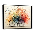 thumbnail image 2 of Designart "Bicycle Geometric Pedals Painting II" Transportation Floater Framed Wall Art Living Room, 2 of 7