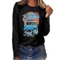 thumbnail image 1 of Blusa de manga larga con cuello redondo suelta informal con estampado de coche para mujer Fridja  hj2486, 1 of 5