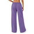 thumbnail image 5 of Maean Womens Wide Leg Pants Sweatpant Palazzo Dressy Casual Trousers High Waist Loose Sweat Pant, 5 of 6