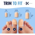 thumbnail image 5 of Dr. Frederick’s Original Soft Gel Toe Caps - 12 ct - Doctor-Developed Toe Protectors for Ingrown Toenails, Blisters, Corns & Calluses - Toe Sleeves for Pain Relief & In-Shoe Comfort - Beige, Large, 5 of 7