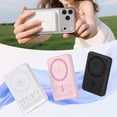 thumbnail image 4 of RORRY Magnetic Wireless Protable Charger ,5000mah Power Bank 20W Fast Charging , Portable Battery Pack compatible for iPhone 17/16, Apple Watch Charger, Airpod, Pink, 4 of 13
