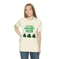 thumbnail image 6 of Let The Shenanigans Begin Leopard Shamrock Unisex Jersey Short Sleeve Tee, 6 of 10