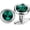 Dark Green, variant on Cufflinks for Men with Swarovski Crystal Cuff Links for Formal Business Wedding Shirts in Gift Box