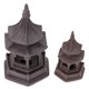 thumbnail image 2 of Living Room Accessories 2Pcs Pavilion Shaped Decors Ceramics Adornments For Home Interior Brown Classic Design, 2 of 4